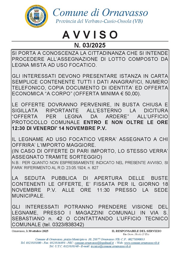 AVVISO N. 3/2025